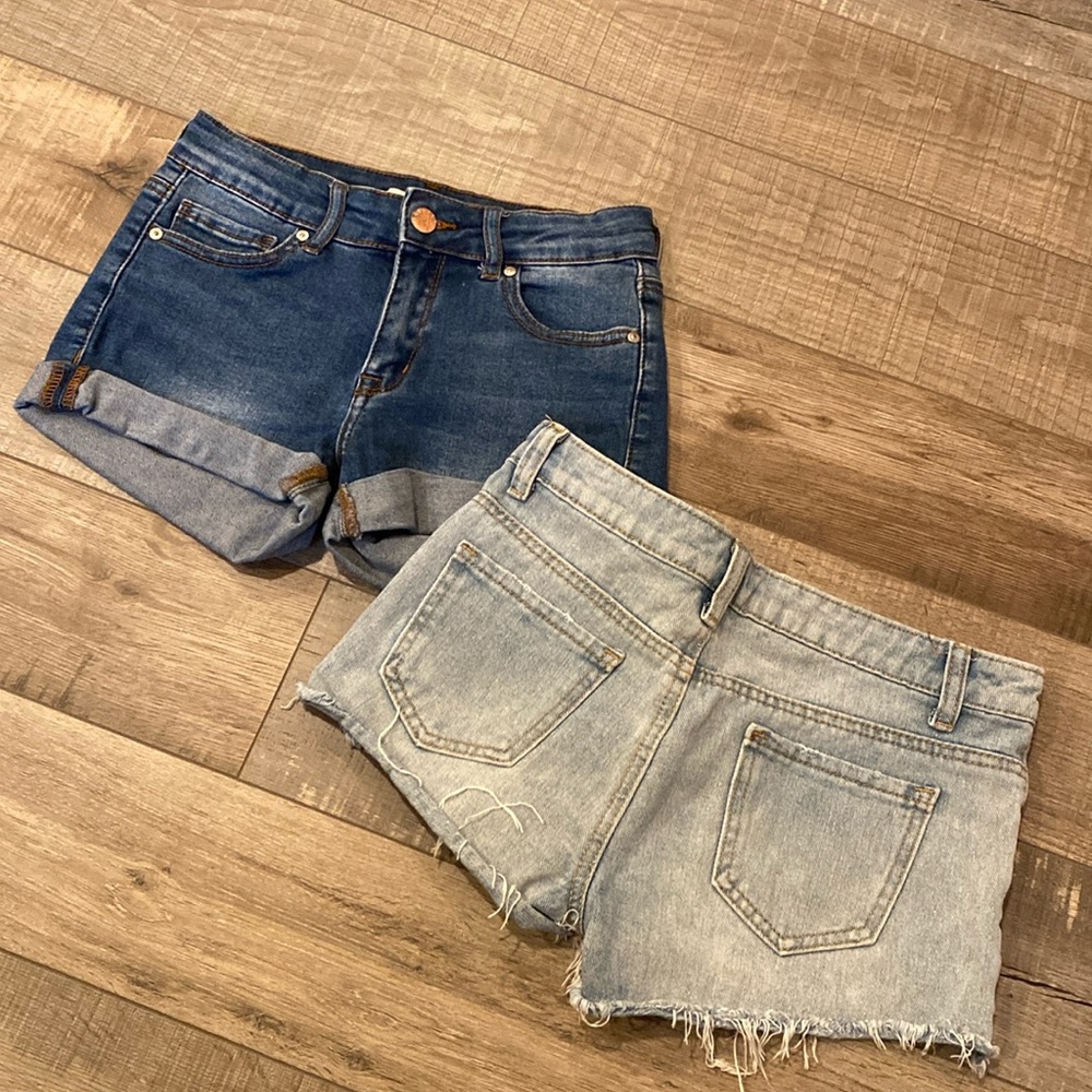 2 pairs of Shorts blue wash size 9/10 (only worn once)